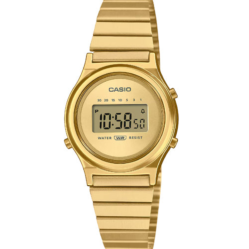 Casio Vintage Gold Dial Unisex 26.3mm A2233 LA700WEG-9A