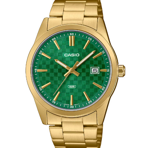 Casio Enticer Standard Green Dial Men 41mm A2246 MTP-VD03G-3A