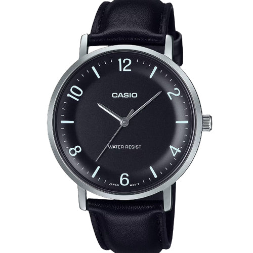 Casio Enticer Standard Black Dial Men 40mm A2408 MTP-VT03L-1B