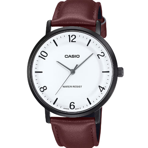 Casio Enticer Standard White Dial Men 40mm A2410 MTP-VT03BL-7B