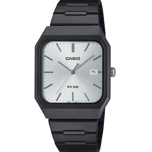 Casio Enticer Standard Silver Dial Men 32.5mm A2469 MTP-B185B-7AV