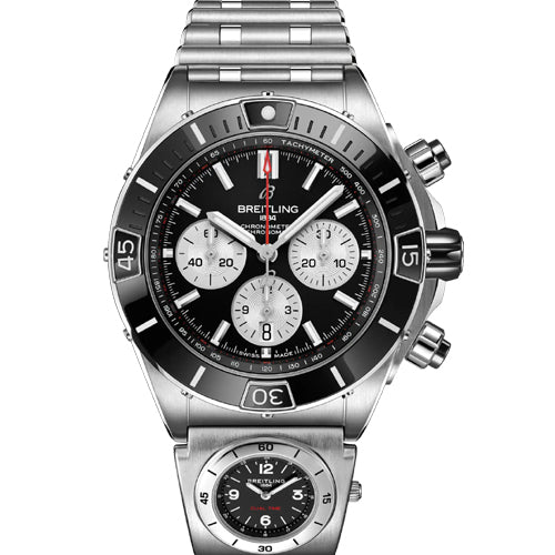 Breitling Super Chronomat B01 Dual Time Black Dial Men 44mm