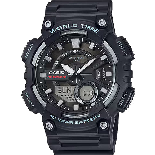 Casio Youth AEQ-110 series Black Dial Men 48.2mm AD207 AEQ-110W-1AV