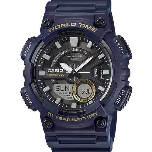 Casio Youth AEQ-110 series Black Dial Men 48.2mm AD208 AEQ-110W-2AV