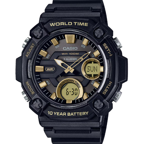 Casio Youth AEQ-120 series Black Dial Men 52.2mm AD264 AEQ-120W-9AV