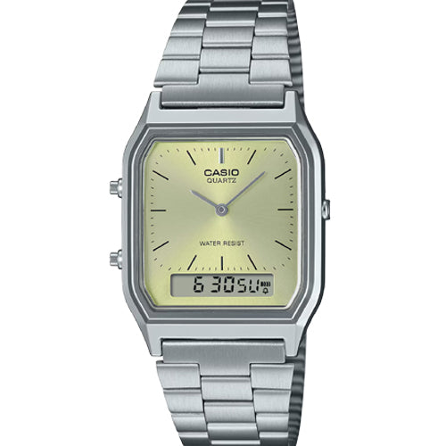 Casio Vintage Green Dial Unisex 29.8mm AD280 AQ-230A-9AMQY