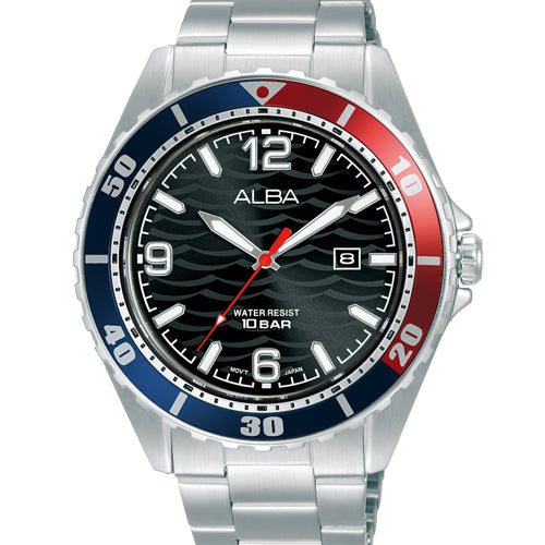 Alba Active Black Dial Men 44mm AG8N45X1