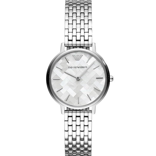 Emporio Armani Kappa Silver Mother-Of-Pearl Dial Women 32mm AR11112