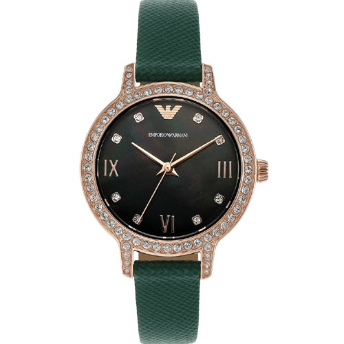 Emporio Armani Cleo Green Mother-Of-Pearl Dial Women 32mm