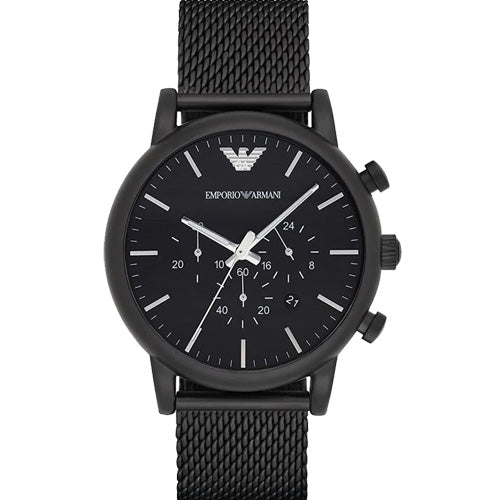 Emporio Armani Luigi Black Dial Men 49mm