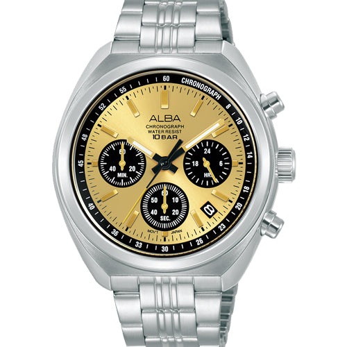Alba Active Gold Dial Men 40.95mm AT3K01X1