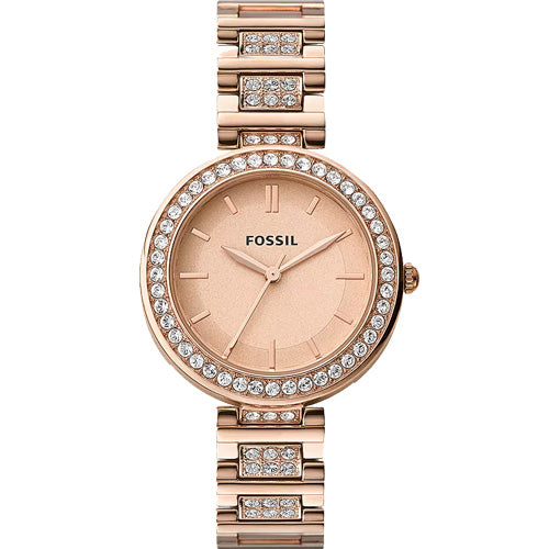 Fossil Karli Rose Gold Dial Women 34mm BQ3181