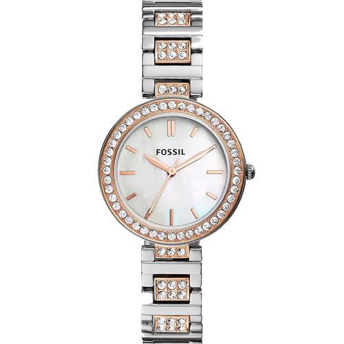 Fossil Karli White Mother-Of-Pearl Dial Women 34mm BQ3337