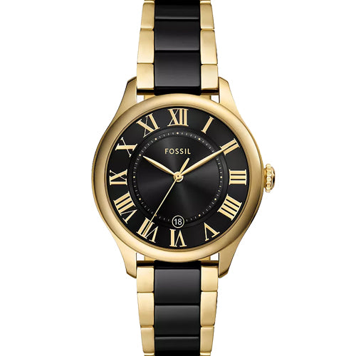 Fossil Gilmore Black Ceramic Black Dial Women 38mm CE1132