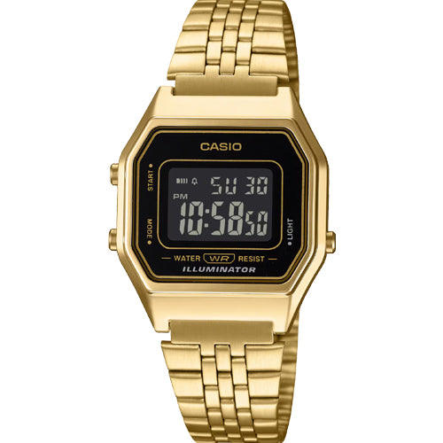 Casio Vintage Gold Dial Unisex 28.6mm D344 LA680WGA-1