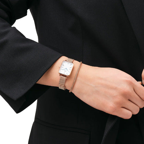 Daniel Wellington Quadro Roman Numerals Melrose White Dial Women 26mm