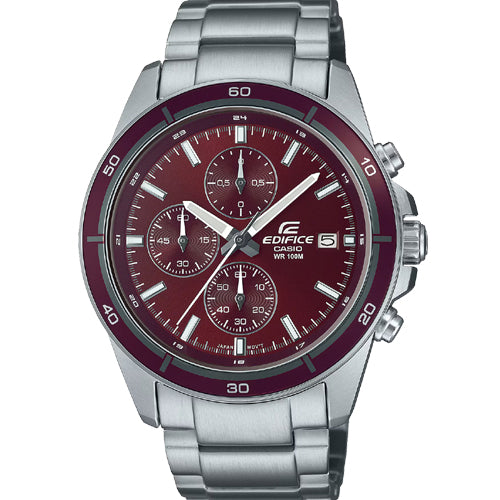Casio Edifice Standard Chronograph Red Dial Men 43.8mm ED569 EFR-526D-5CV