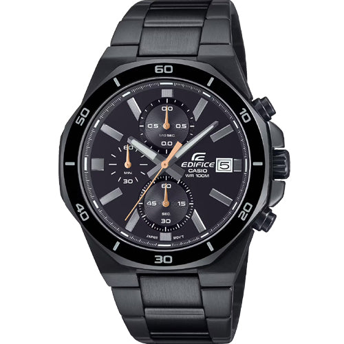 Casio Edifice Standard Chronograph Black Dial Men 44.3mm ED638 EFV-640DC-1AV