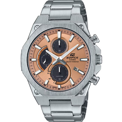 Casio Edifice Slim Line with Sapphire Crystal Orange Dial Men 44mm ED644 EFS-S570D-5A