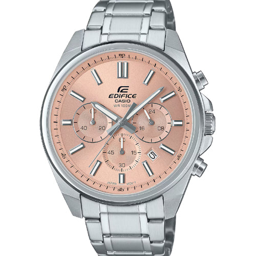 Casio Edifice Standard Chronograph Rose Gold Dial Men 43.5mm ED660 EFV-650D-4AV
