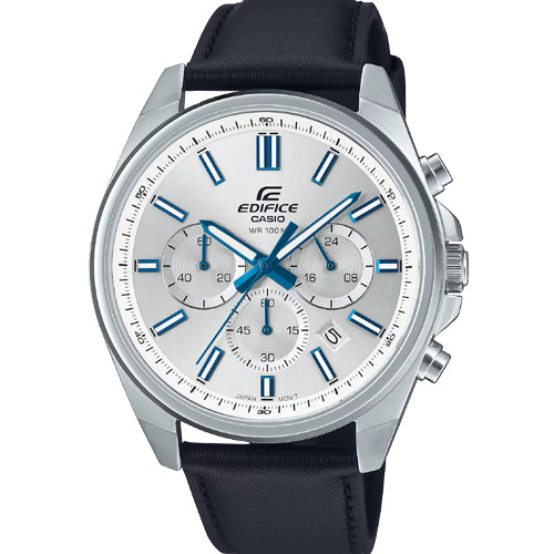 Casio Edifice Standard Chronograph Silver Dial Men 43.5mm ED661 EFV-650L-7AV