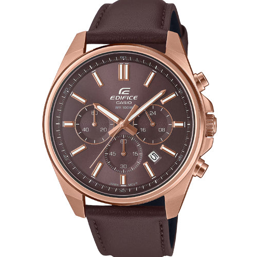 Casio Edifice Standard Chronograph Brown Dial Men 43.5mm ED662 EFV-650CL-5AV