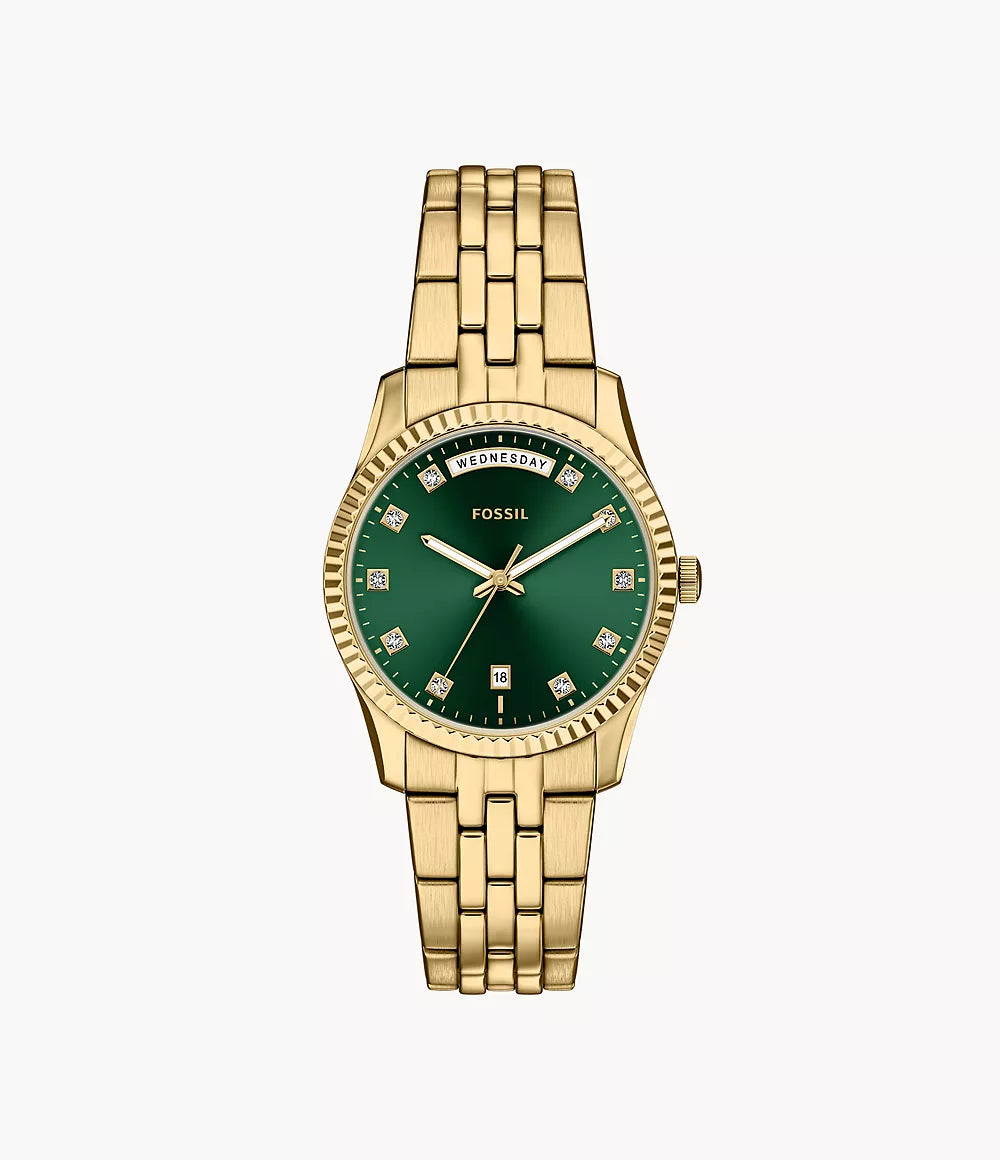 Fossil Scarlette Green Dial Women ES5460 34mm