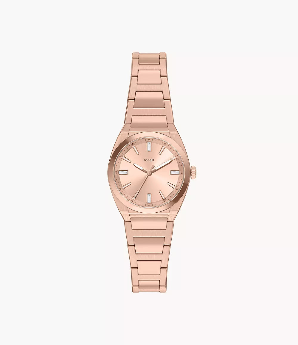Fossil Everett Rose Gold PVD Dial Women ES5491 27mm