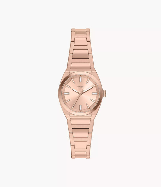 Fossil Everett Rose Gold PVD Dial Women ES5491 27mm