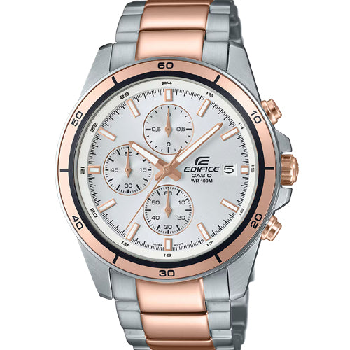 Casio Edifice Standard Chronograph Silver Dial Men 43.8mm EX272 EFR-526SG-7A5V