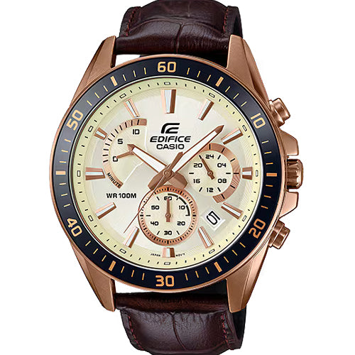 Casio Edifice Standard Chronograph White Dial Men 47mm EX359 EFR-552GL-7AV
