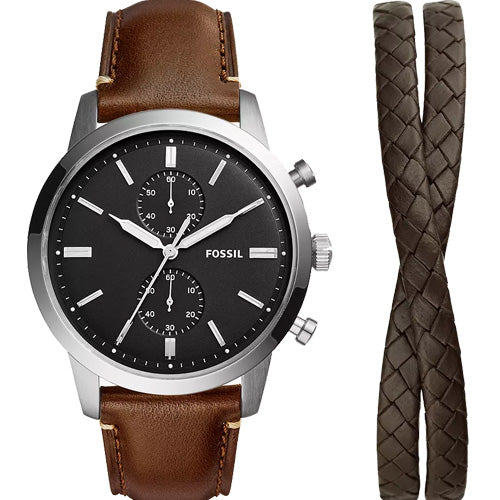 Fossil Townsman Black Dial Men 44mm FS5967SET