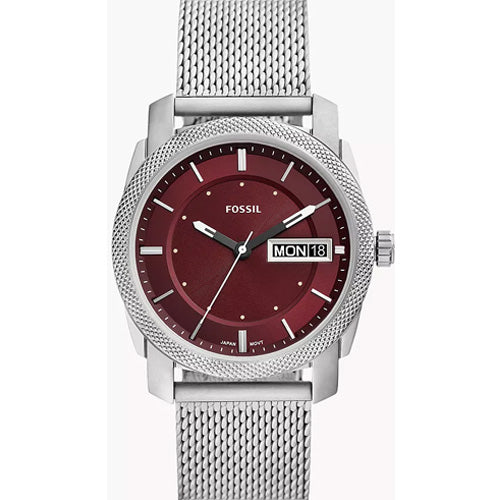 Fossil Machine Red Dial Men 42mm