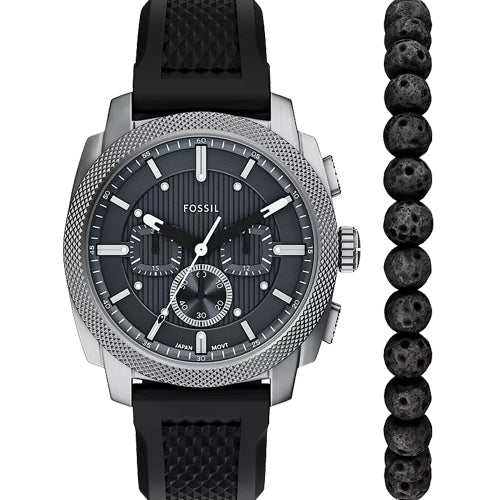 Fossil Machine Chronograph Grey Dial Men 44mm FS6145SET