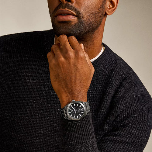faucetwo 60g デフォルト　eg skin Fossil Everett Black Dial Men 42mm FS6075
