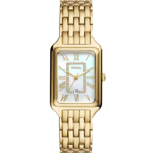Fossil Women\'s Gold Tone Slim Bangle Watch with White Dial Fossil FB-01 Analog White Dial White Ceramic Strap Watch for  main image 3