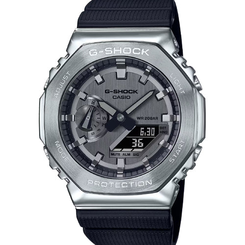 Casio G-Shock GM-2100 Series Silver Dial Men 44.4mm G1159 GM-2100-1A