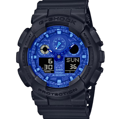 Casio G-Shock GA-100 Series Blue Dial Men 51.2mm G1238 GA-100BP-1A