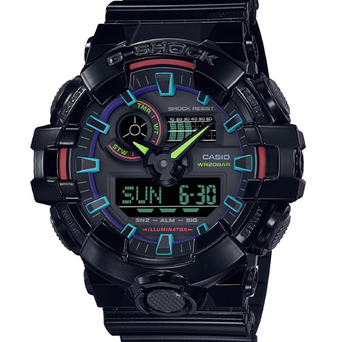 Casio G-Shock Black Dial Men 53.4mm G1369 GA-700RGB-1A