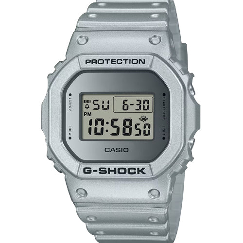 Casio G-Shock 5600 Series Silver Dial Men 42.8mm G1408 DW-5600FF-8