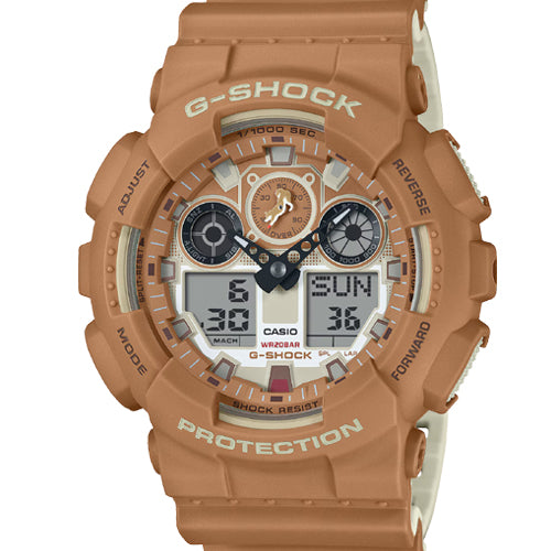 Casio G-Shock Orange Dial Men 51.2mm G1641 GA-100SHB-5A