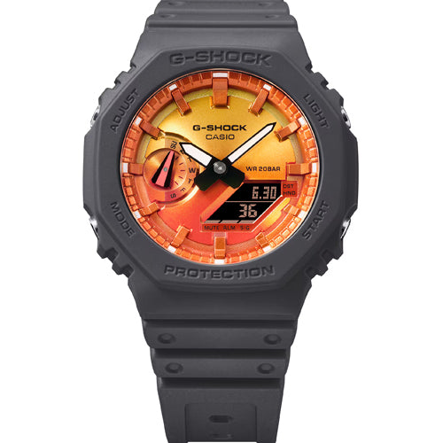 Casio G-Shock 2100 Series Orange Dial Men 45.4mm G1659 GA-2100FLS-8A4DR