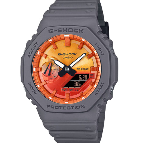 Casio G-Shock 2100 Series Orange Dial Men 45.4mm G1651 GA-2100FL-8A