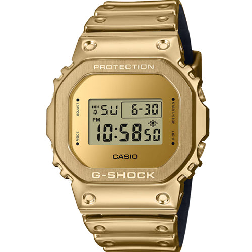 Casio G-Shock FINE METALLIC Series G-STEEL 5600 Series Gold Dial Men 43.2mm G1667 GM-5600YMG-9