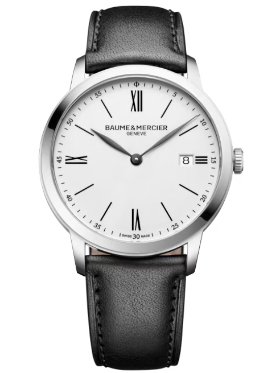 Baume & Mercier Classima Silvery white, Opaline Dial 40mm Men M0A10884