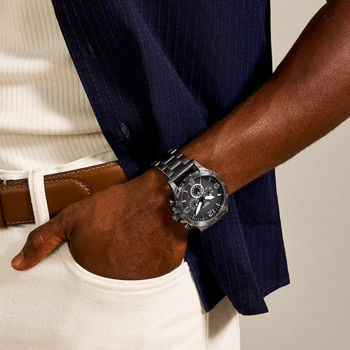 Jr1437 Fossil Nate Grey Dial Men 50mm JR1437