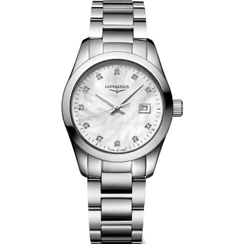 Longines Conquest Classic White Mother-Of-Pearl dial Women 29.5mm