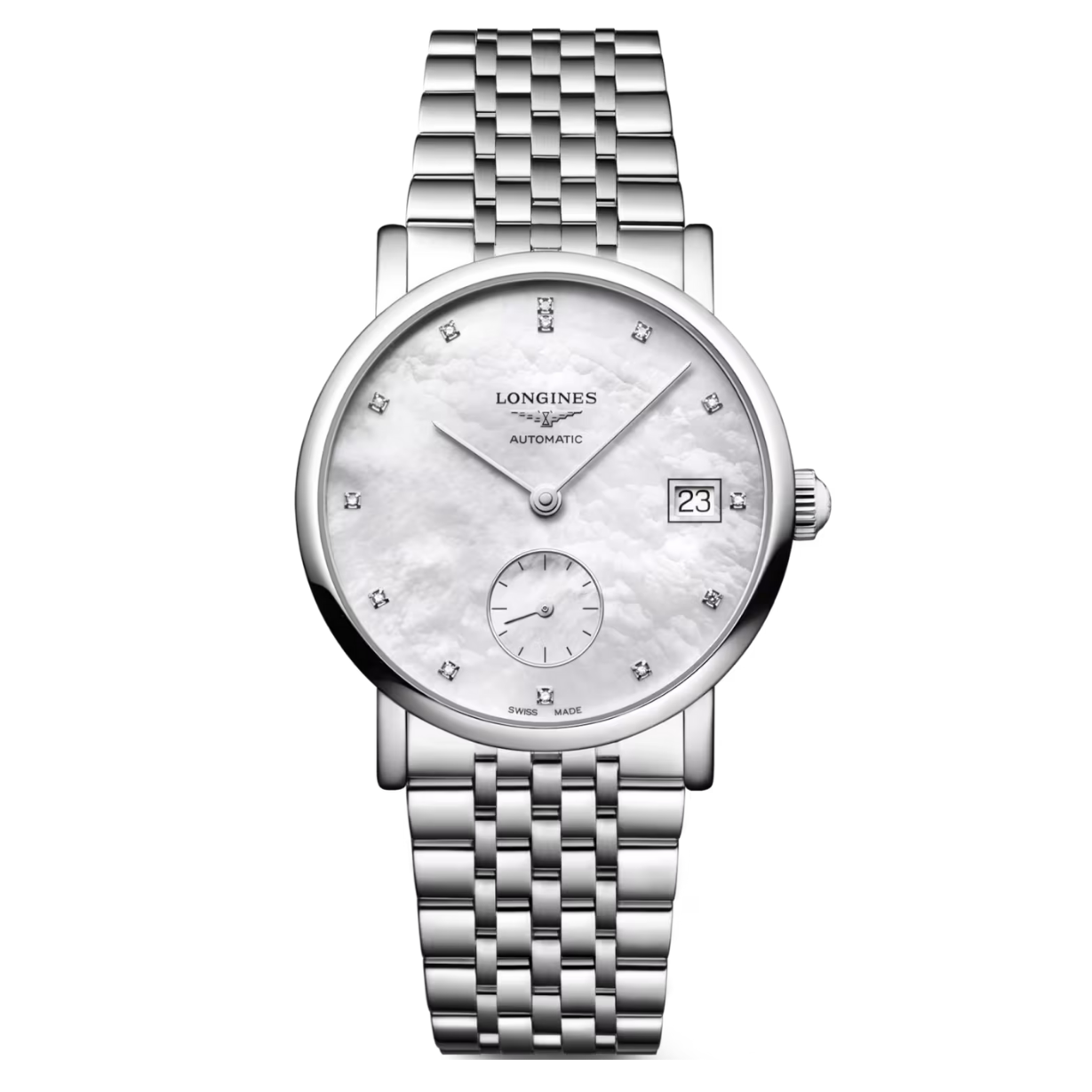 Longines Elegant Collection White mother-of-pearl Dial Women 34.5mm