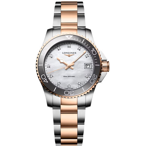 Longines Hydroconquest White Mother-Of-Pearl Dial Women 32mm