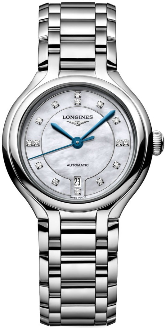 Longines PrimaLuna White Mother-Of-Pearl Dial Women 30mm L81234876